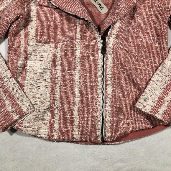 NEW Nic + Zoe Women Small Petal Sunset Jacket  Asymmetrical Zip F211121 NWT $188 - Picture 5 of 13